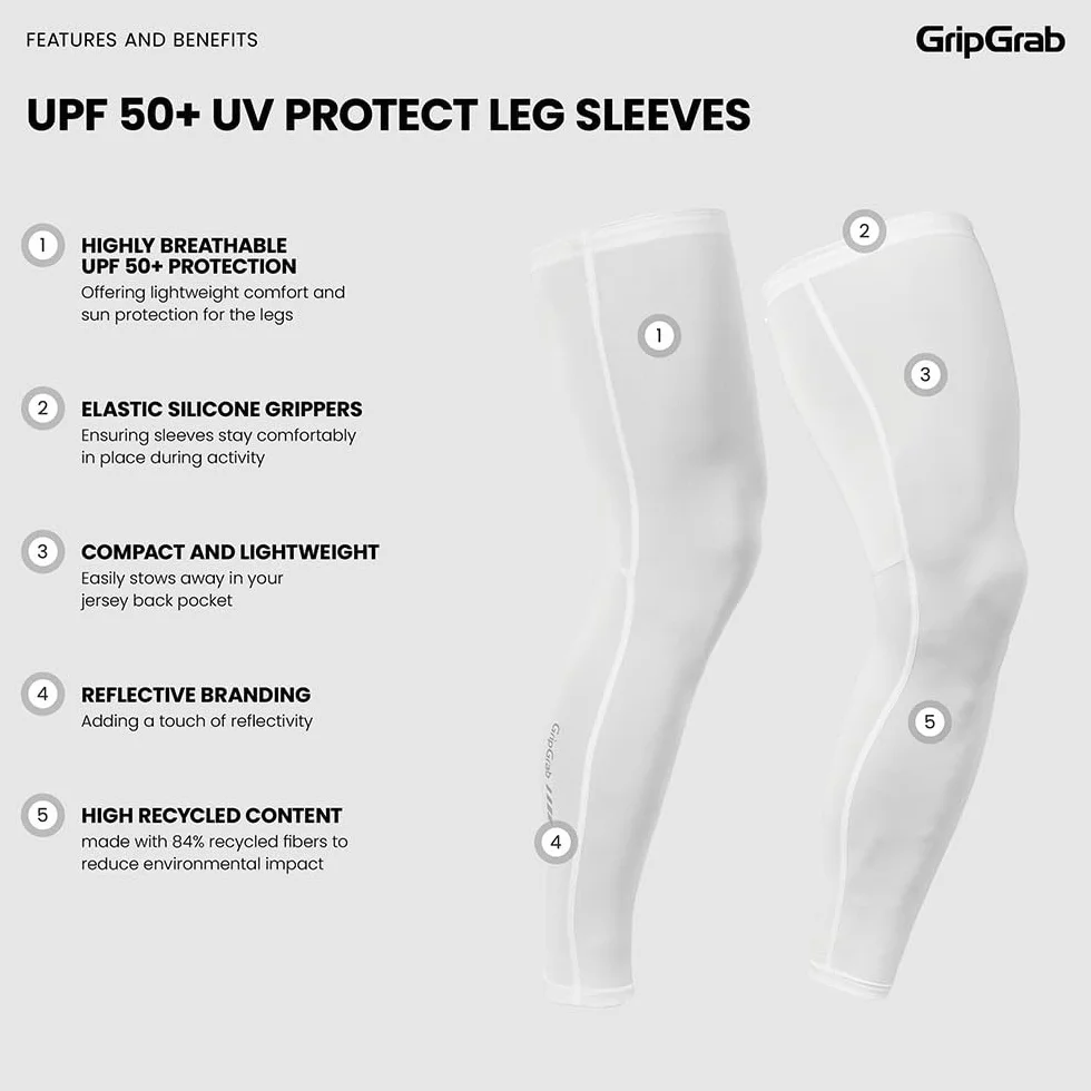 GripGrab Gripgrab Upf 50+ Uv Schutz Beinlinge Scaldamuscoli da ciclis Unisex - Adulto (Pacco da 1)