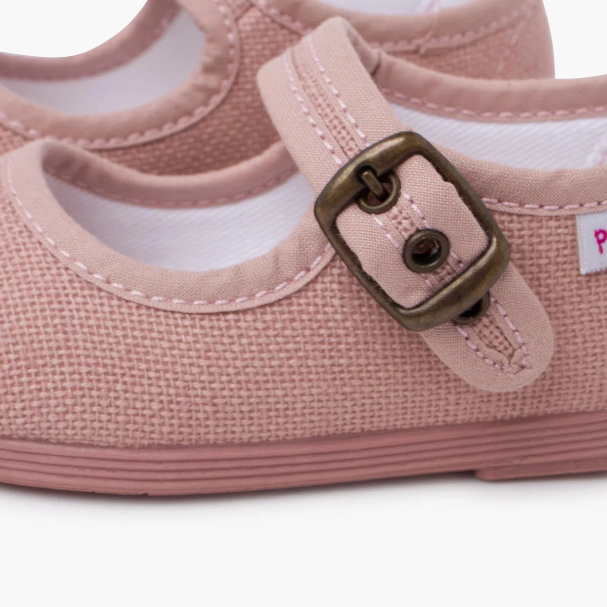 Pisamonas Ballerine con Cinturino Flessibili Lino Fibbia