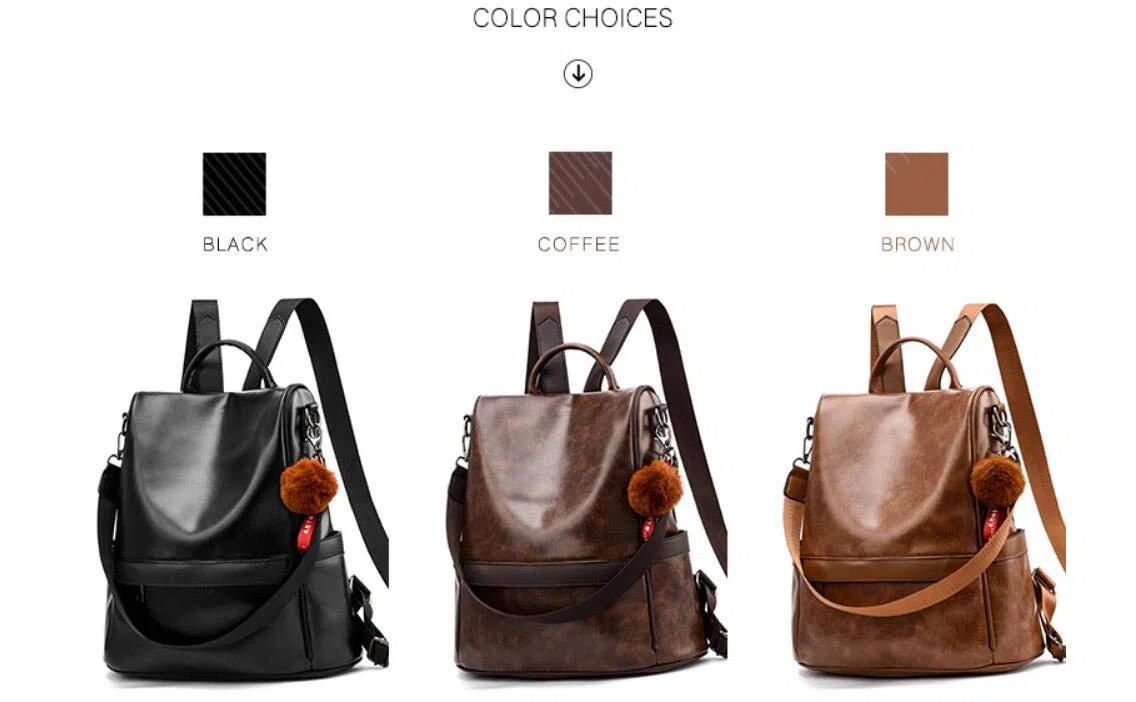 shepretty Zaini, zaino da viaggio da donna, antifurto, borsa a tracolla