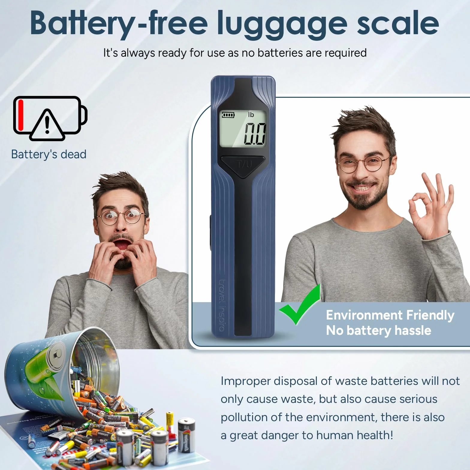 LS40 - Bilancia per bagagli senza batterie