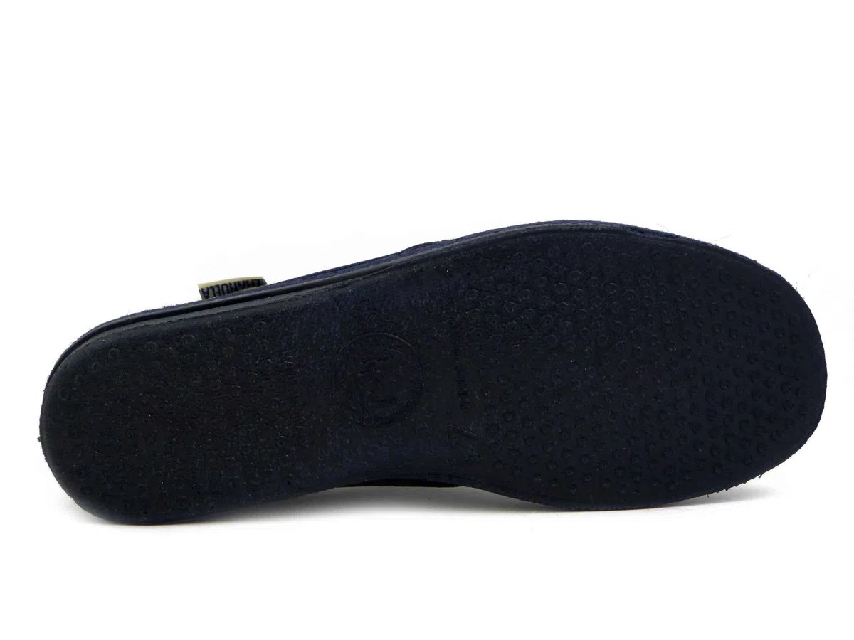 EMANUELA 5254 - Blu Pantofole Uomo in Tessuto con Strappo Lavabili in Lavatrice A 30 Gradi