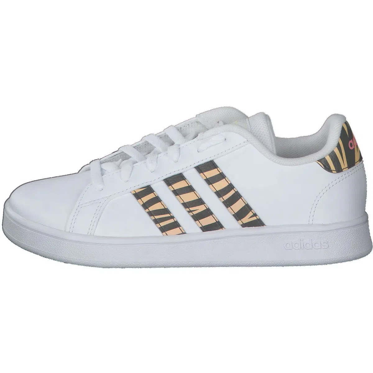 adidas Grand Court K, Sneaker Ragazza (Cloud White/Core Black/Acid Red, Fraction_36_And_2_Thirds)