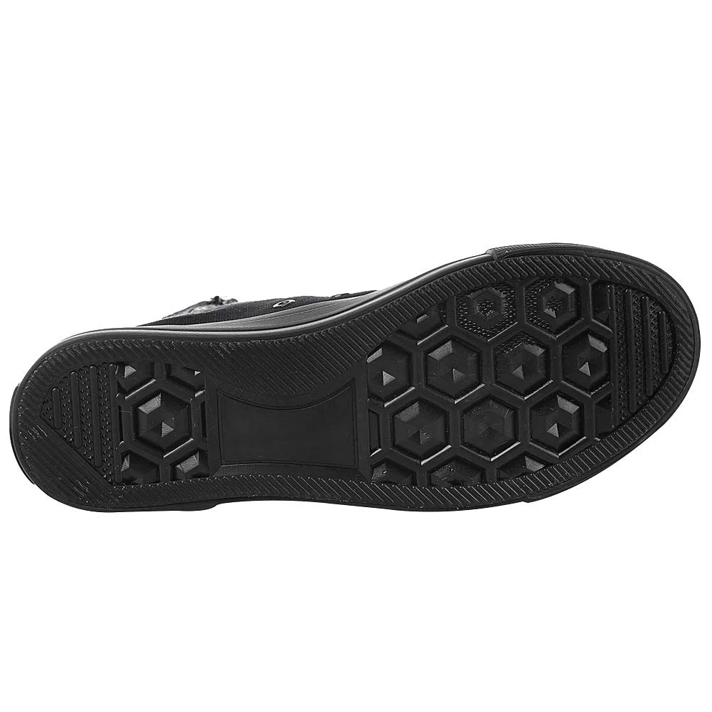 rismart Donna Tela Stivali Metà Polpaccio Floreale High Tops Stringate Scarpe