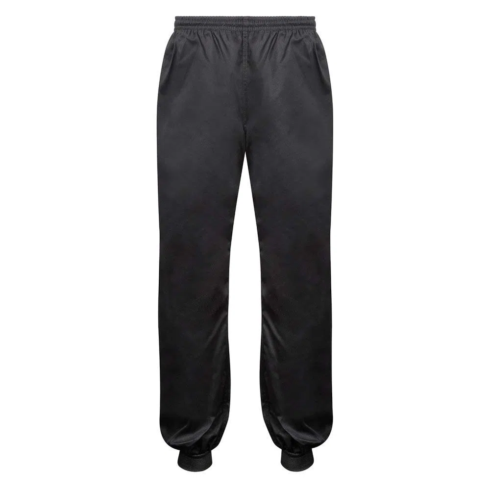 Playwell Martial Arts Kung Fu - Pantaloni classici da allenamento, in cotone, con risvolto, 255 g, colore: Nero