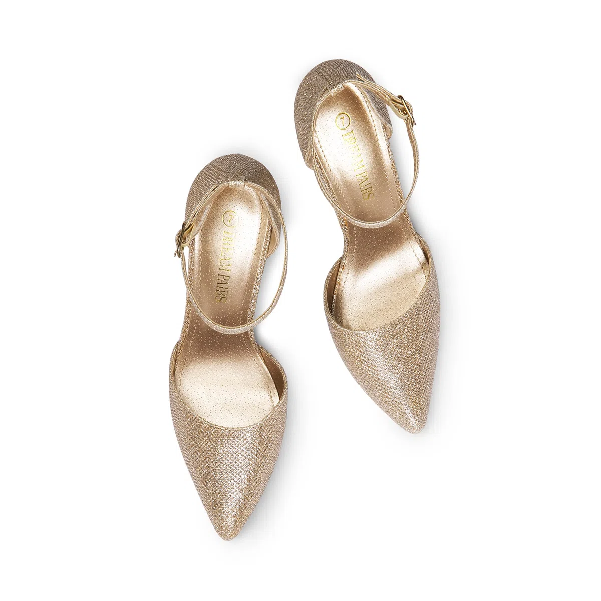 DREAM PAIRS Scarpe con Tacco a Spillo da Sposa, Punta Cinturino alla Caviglia Tacco Alto Scarpe per Festa