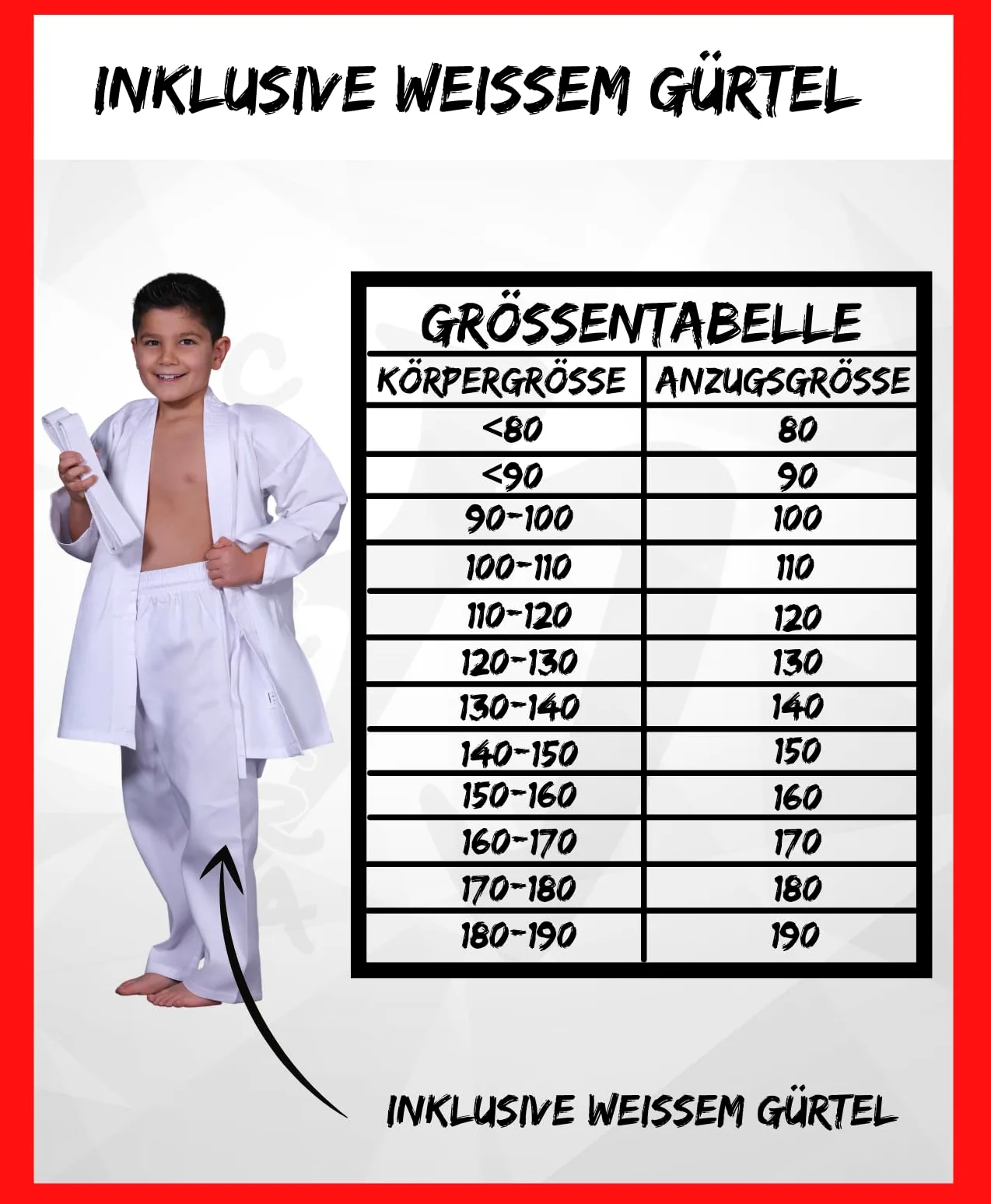 Chikara Tuta da karate bambini bianco, abito da karate ragazzi, abito da karate, tuta da karate per bambini in cotone, tuta da arti marziali bambini