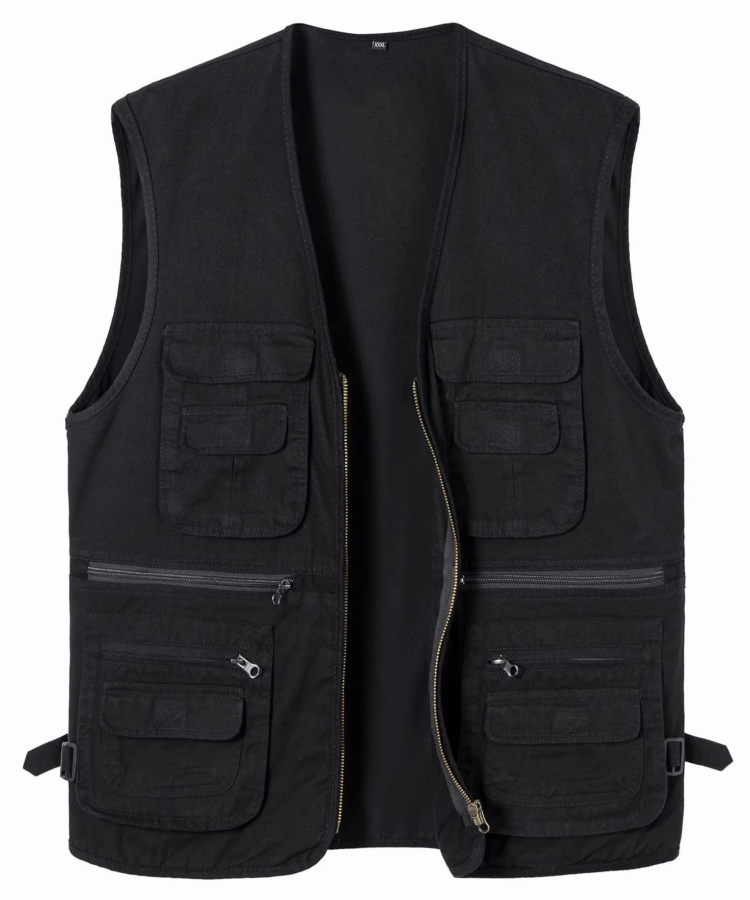 Uomo Gilet Pesca Viaggio Tasche Gilet Sport Giubbino da Lavoro Cronista Caccia Fotografi All'aperto Gilet Safari Giacche senza maniche con Multi-Tasche