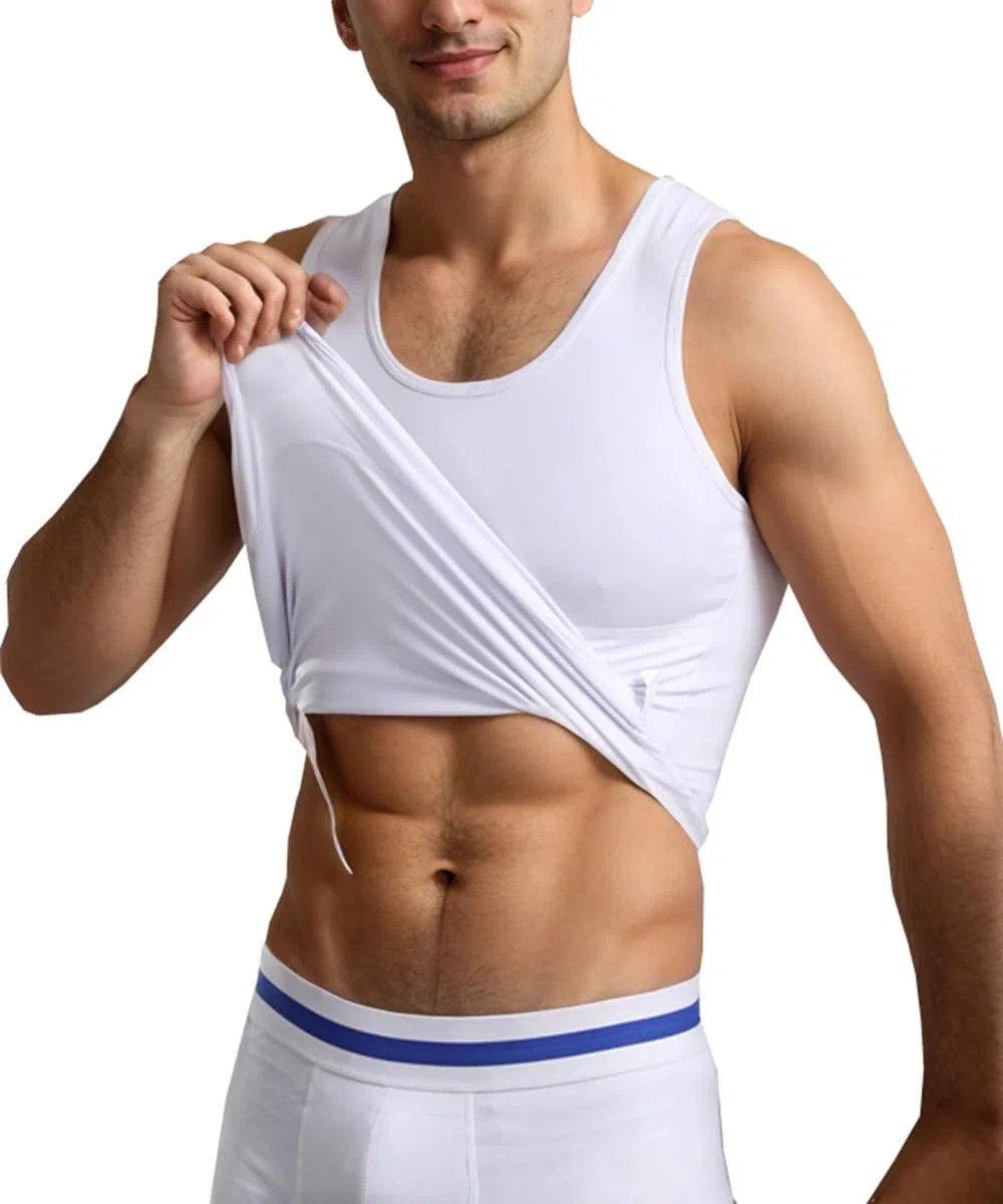 Canotta Compressione Uomo Shapewear Contenitiva Snellente Maglia Intimo Fitness Dimagrante Elasticizzata Fascia Pancia Canottiera