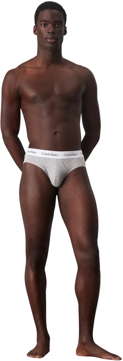 Calvin Klein Uomo Slip Hipster Confezione da 3 Intimo, Multicolore (Black/White/Grey Heather), L