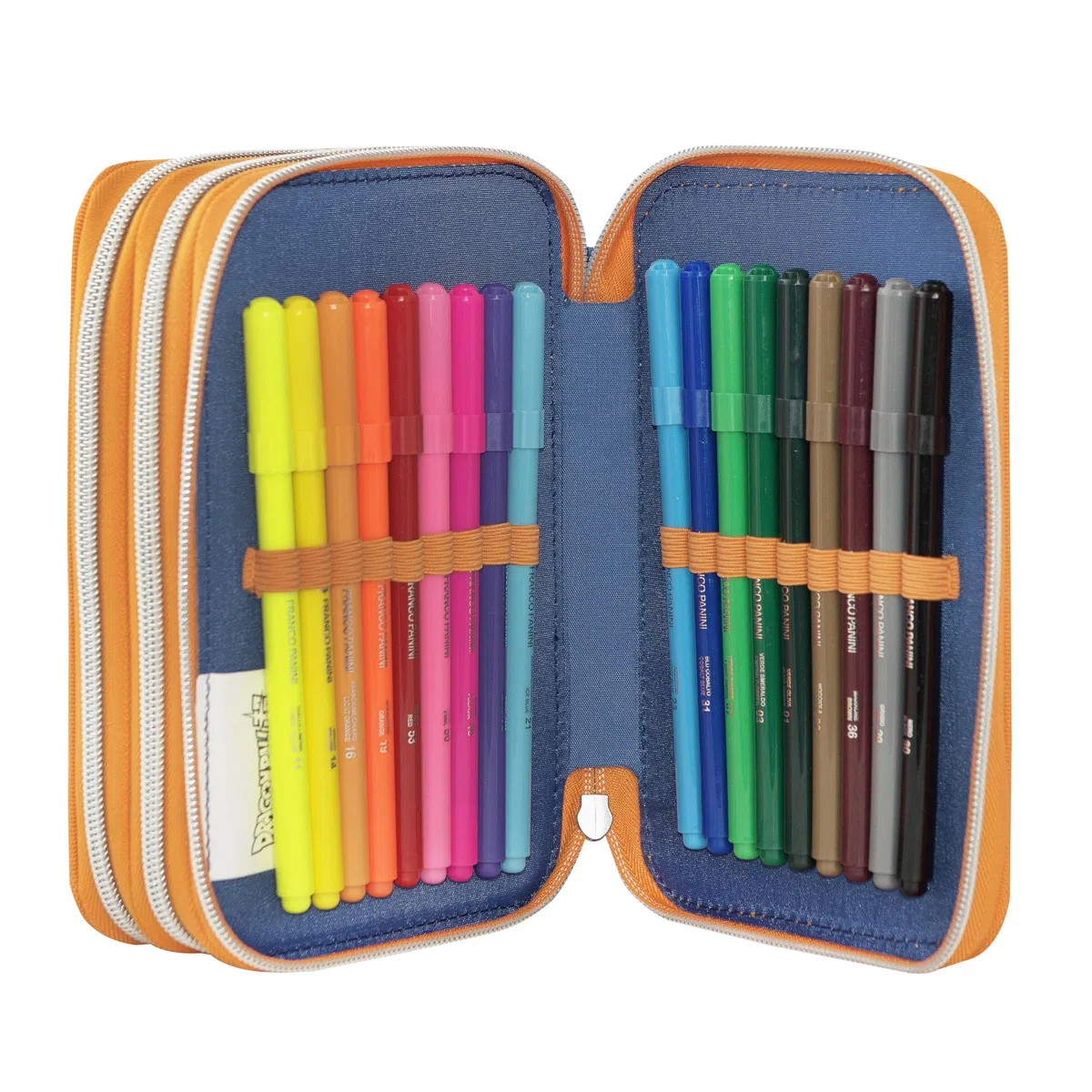 DRAGONBALL - Astuccio 3 Scomparti Bambina e Bambino, con Interno Organizzato, Tasca a Zip e Organizer Portapenne - Astuccio Scuola Media e Elementare in Tessuto, 20x13x7h cm