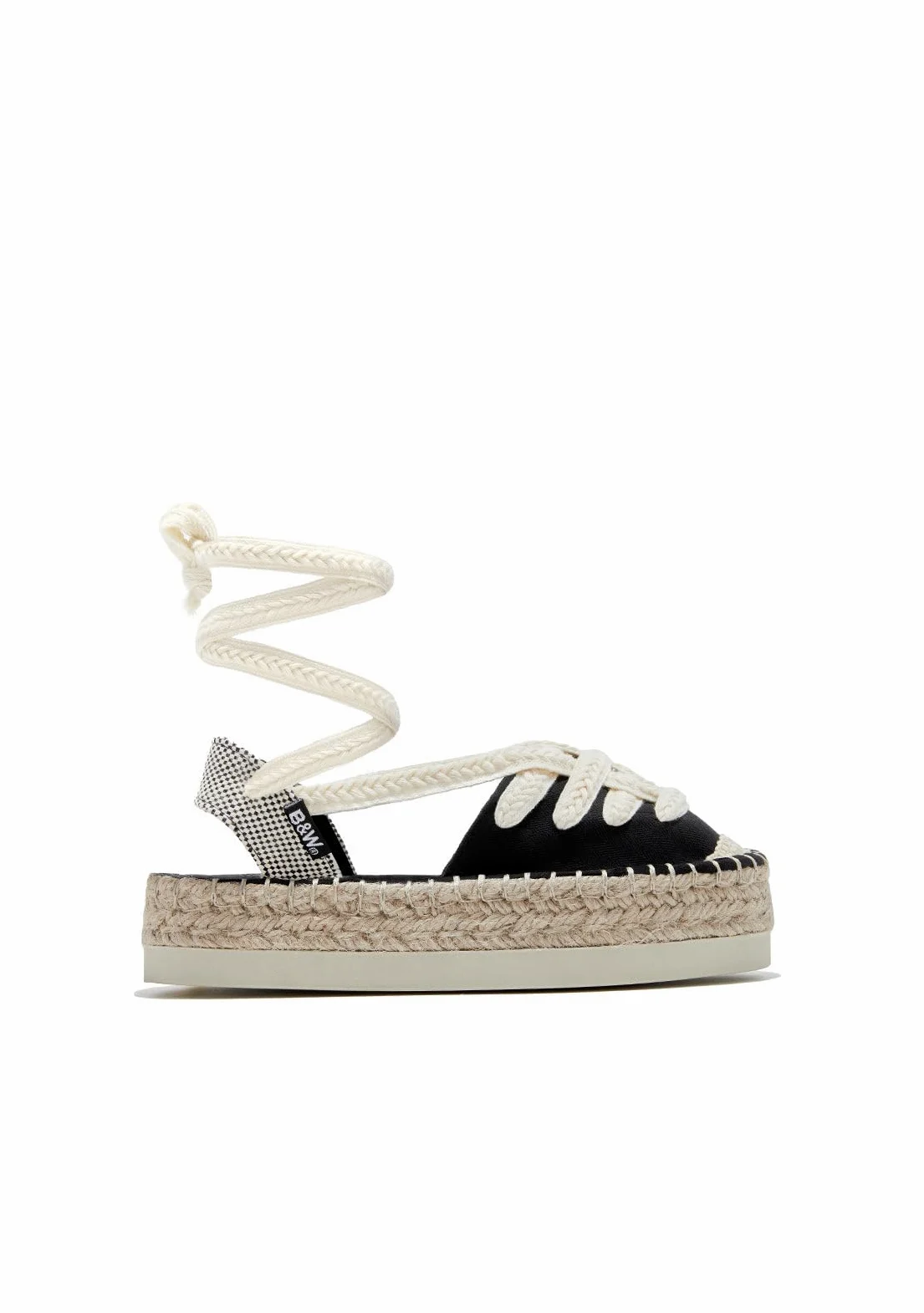 B&W Break&Walk Espadrillas estive per bambini - Sandali estivi in iuta con zeppa per donna e ragazza