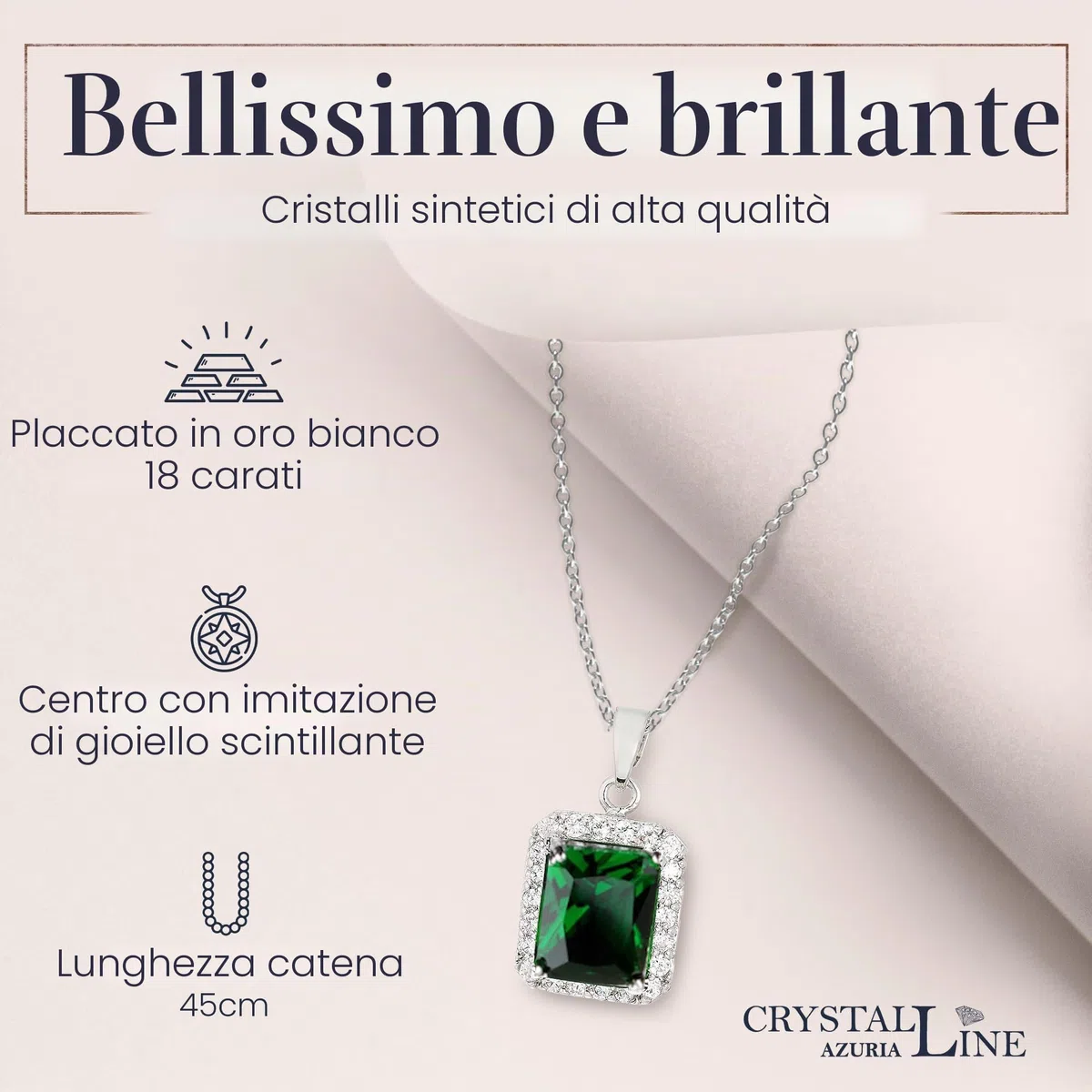 Crystalline Azuria Gioielleria Parures per Donne Nozze Sposa Parure Con Collana e Orecchino per la Sposa Zirconia Damigella D'onore Gioielleria