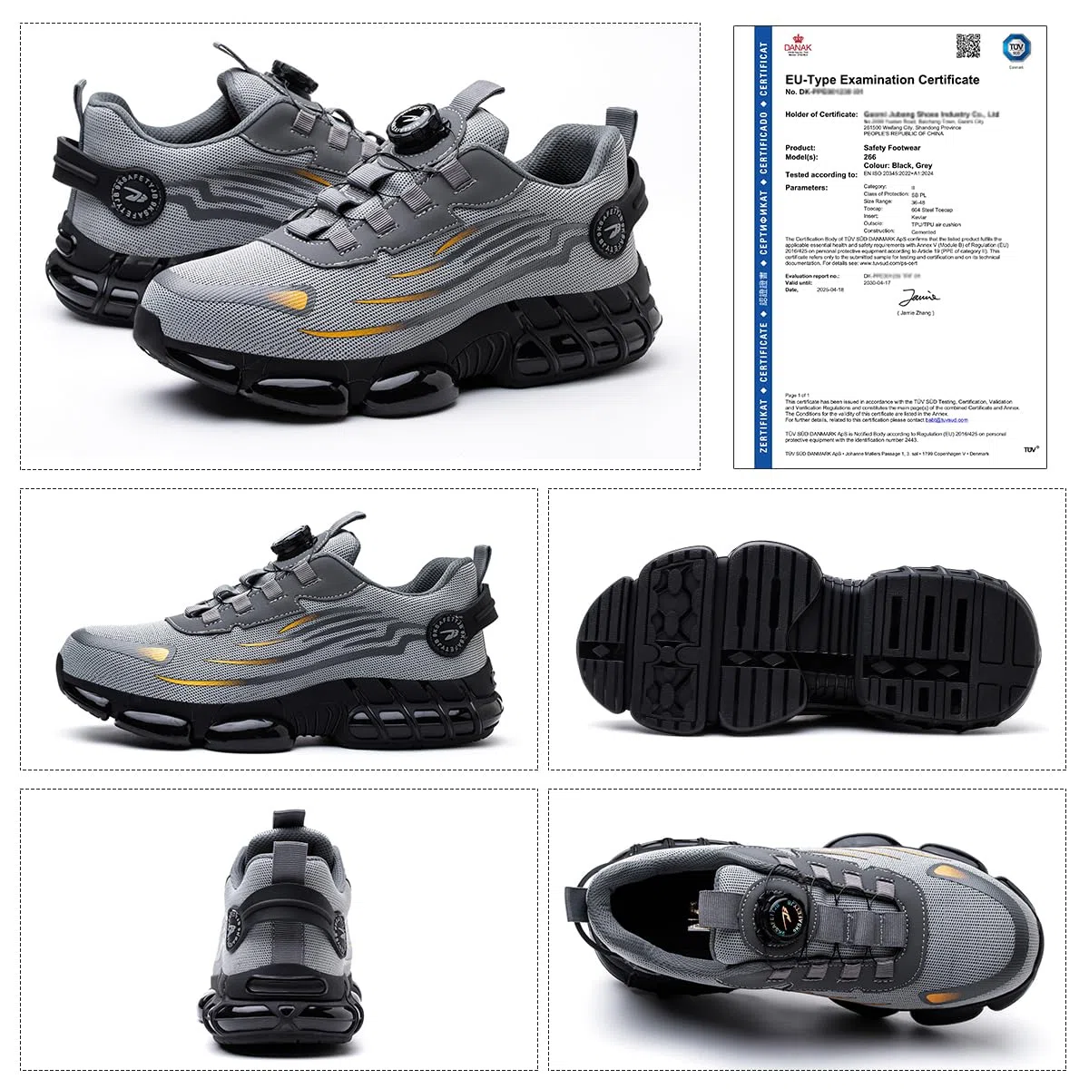 Scarpe Antinfortunistiche Uomo Donna Scarpe da Lavoro Leggere Sportive Scarpe da Cantiere con Punta in Acciaio Antiscivolo Traspiranti 38-46 EU