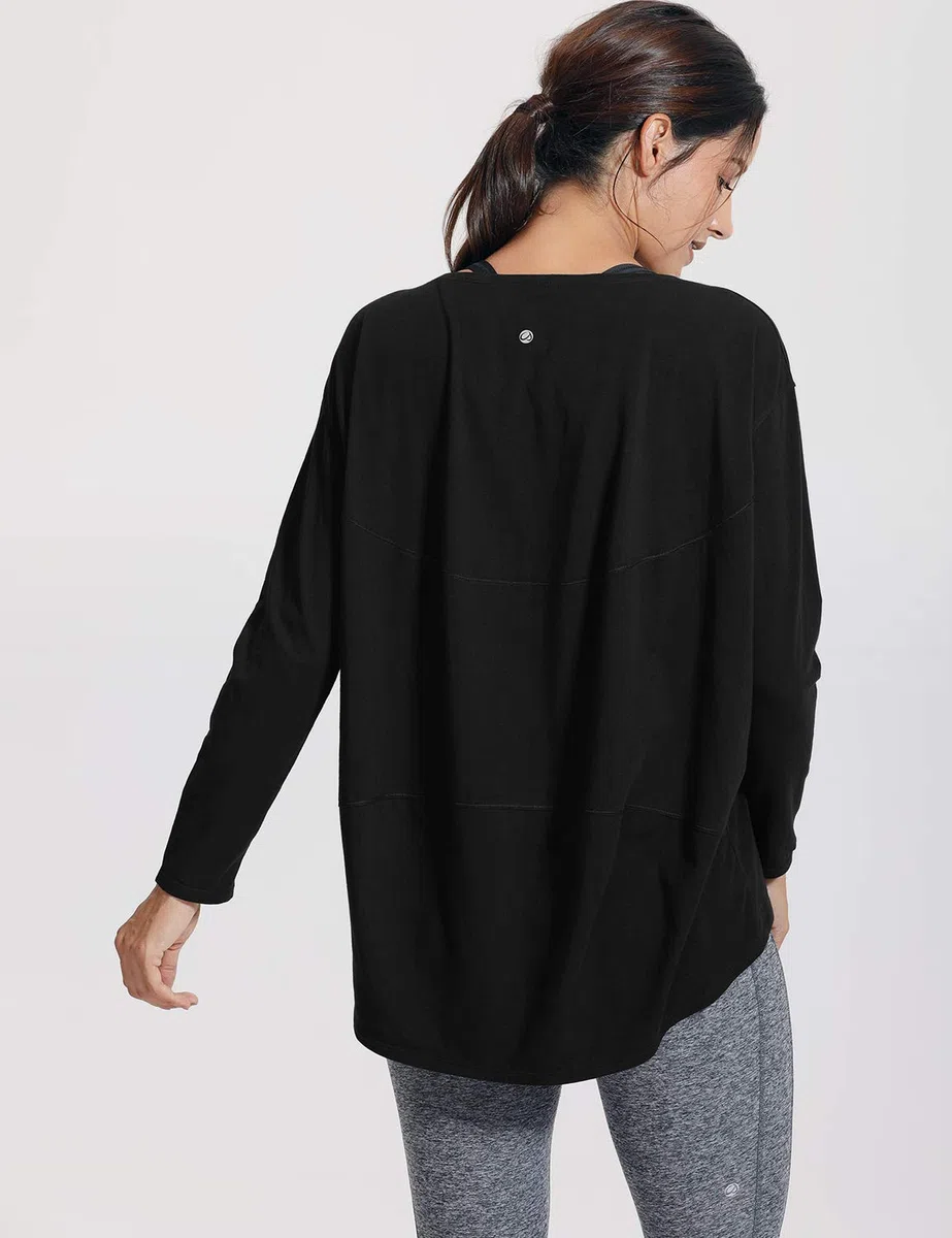 CRZ YOGA Donna Pima Cotone Casual Maniche Lunghe T-Shirt Loose Fit Sport Abbigliamento