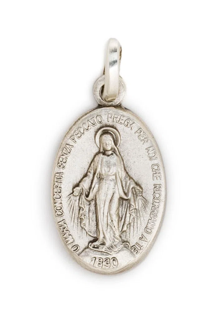 SHALOM - Medaglia Miracolosa In argento 925. Altezza 1,2 Cm
