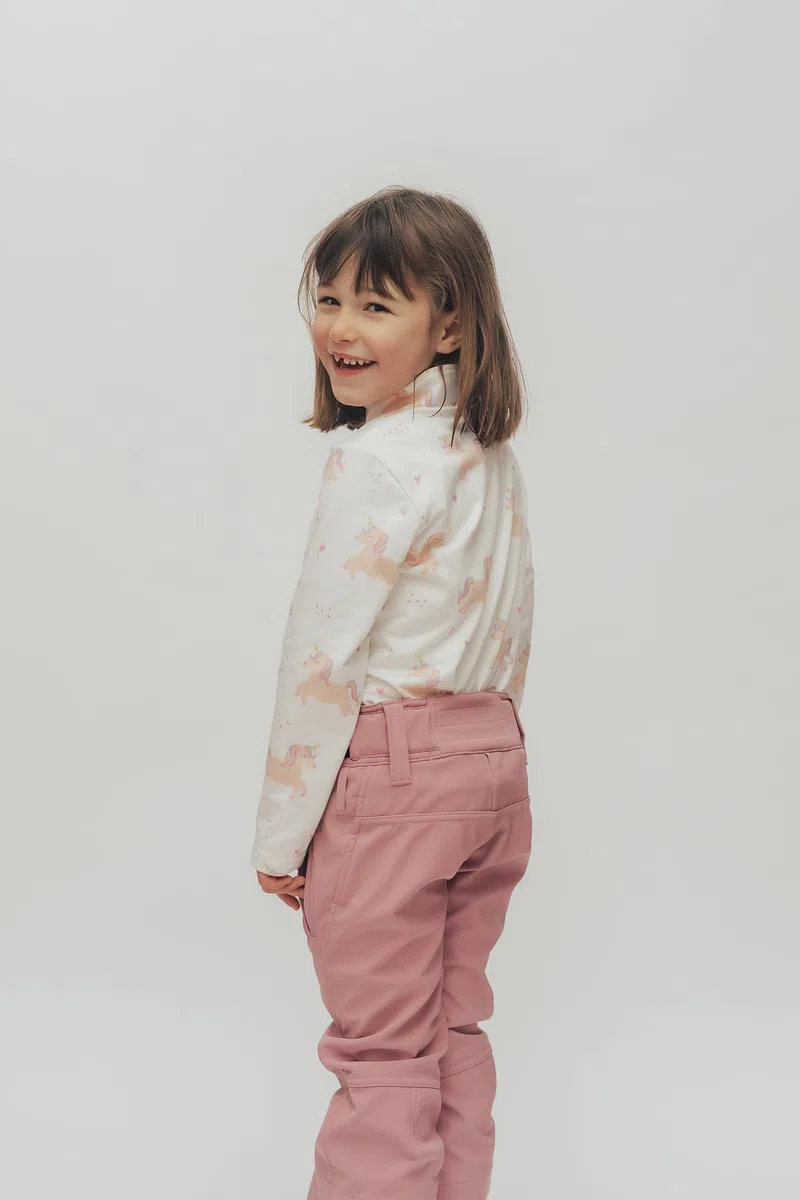 Emski - Maglione da sci da ragazza con stampa unicorno – Felpa da sci traspirante con cerniera 1/4 per inverno e attività all'aperto