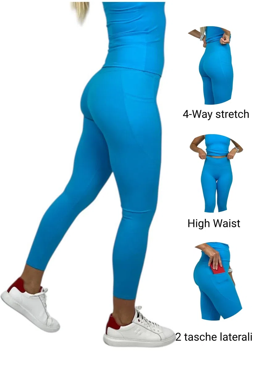 Completo Palestra Donna - Set Leggins Sportivi Push Up e Reggiseno Sportivo, Tuta Completa Pantaloncini Workout e Top Fitness, Abbigliamento da Ginnastica Running Pilates