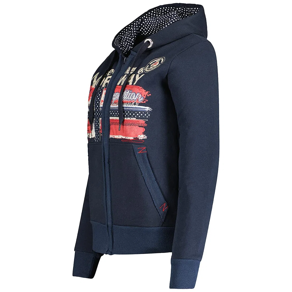 Geographical Norway Farlotte Lady - Felpa Donna Zip Hoodie Tasche - Pile Donna Maglione Manica Lunga Giacca Cappuccio - Abito Ideale Primavera Estate Autunno Inverno Stagione