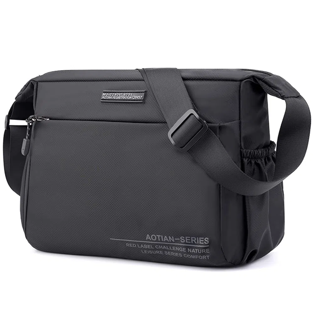 zhongningyifeng Borsa a tracolla da uomo, in nylon, impermeabile, leggera, per viaggi, lavoro, attività all'aperto