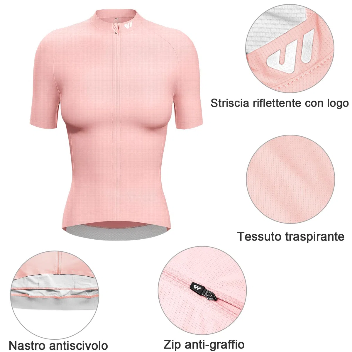 Lo.gas Maglia da Ciclismo Donna Maglia Ciclismo Maniche Lunghe Traspirante Asciugatura Rapida