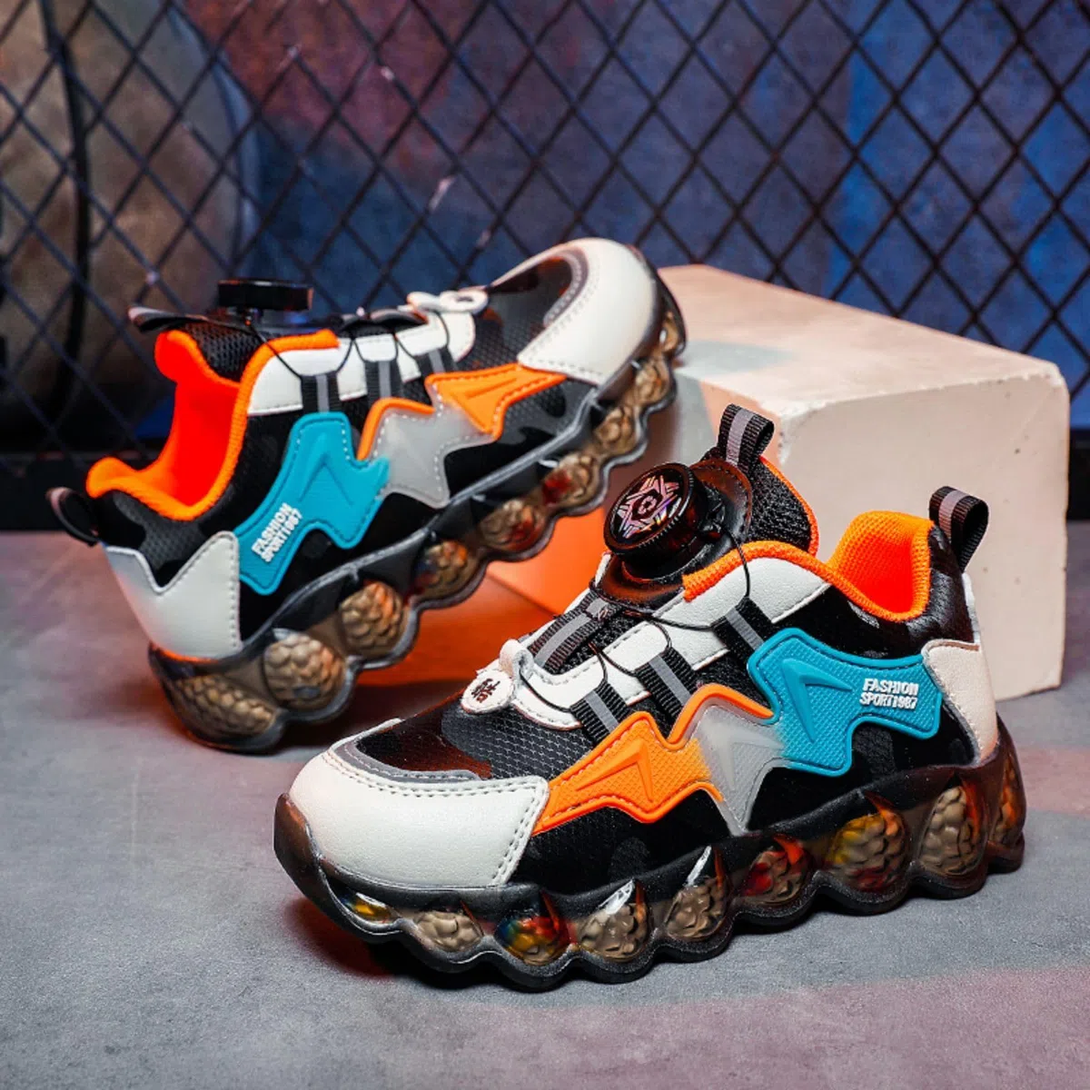 Nuove Scarpe da Basket per Bambini Scarpe Sportive per Bambini Scarpe Sportive con Fibbia Twist Scarpe da Basket per Bambini e Bambine