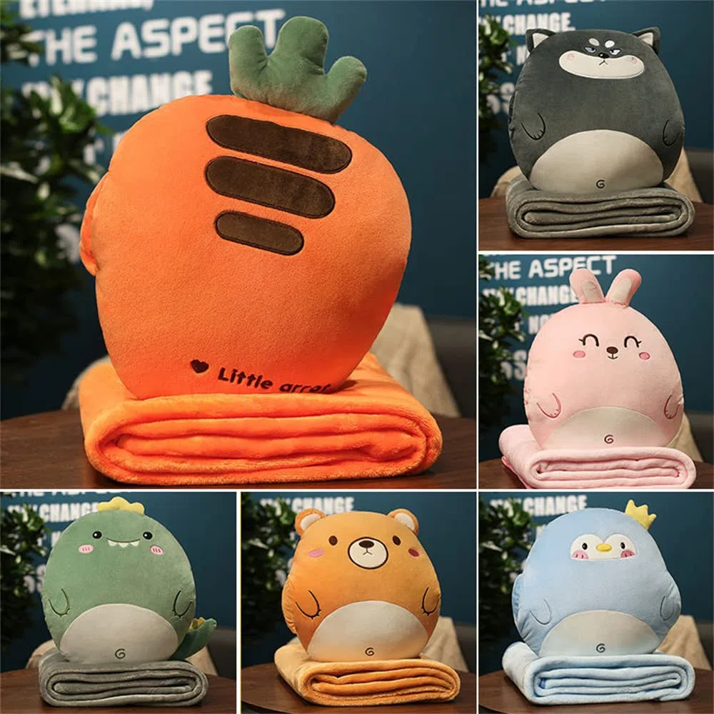 Cuscino da abbracciare,3 in 1 Trapunta Multifunzionale Coperta per Cuscino,cuscino portatile leggero da viaggio,per viaggi e campeggio all'aperto (L, Dinosauro)