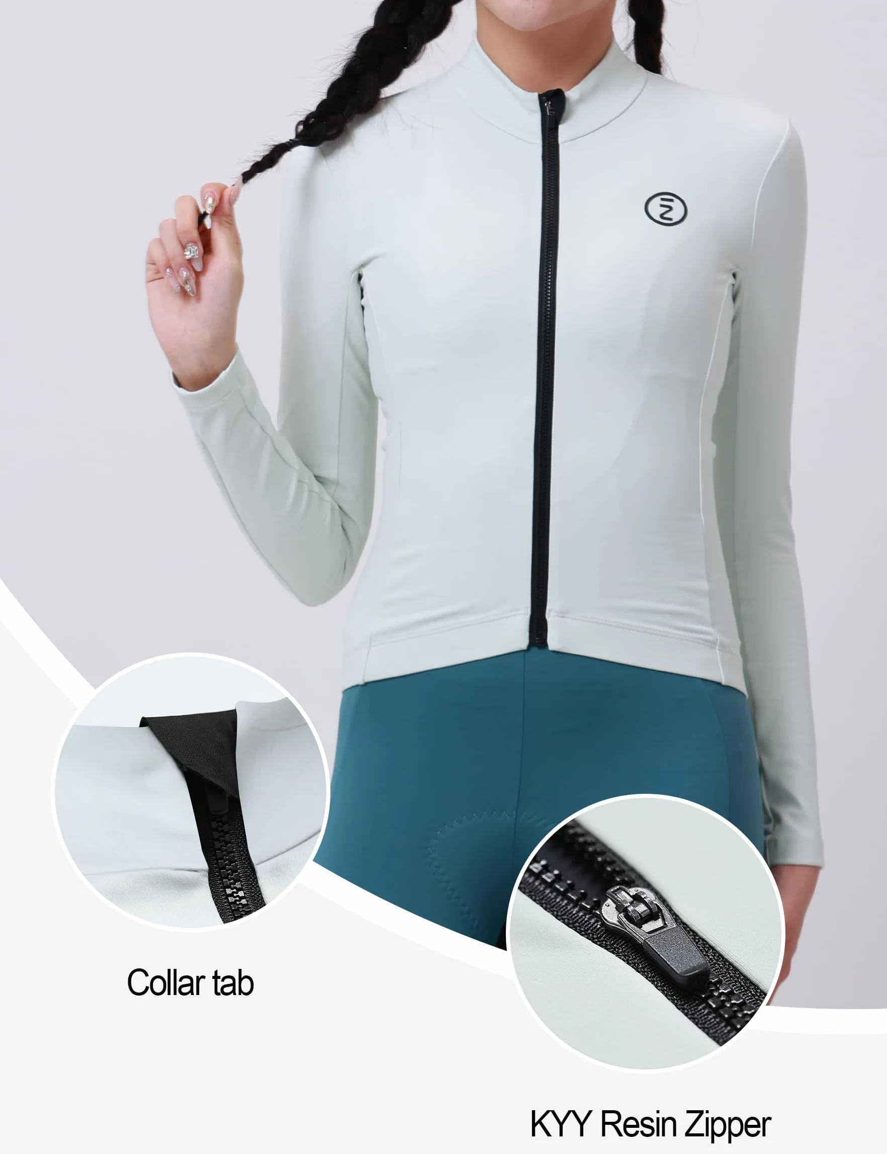 INBIKE Maglia Ciclismo Donna Invernale in Pile Giacca Ciclismo Donna Antivento Termico Maglia Bici Maglia MTB Manica Lunga