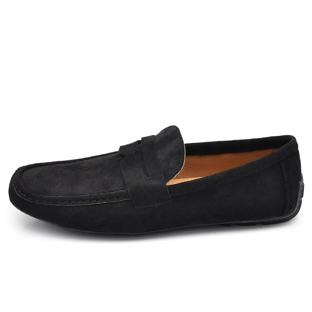 IF Fashion Scarpe Mocassini Slip On Loafers Morbidi da Uomo Camoscio Sintetico Pelle Scamosciato 2Y219