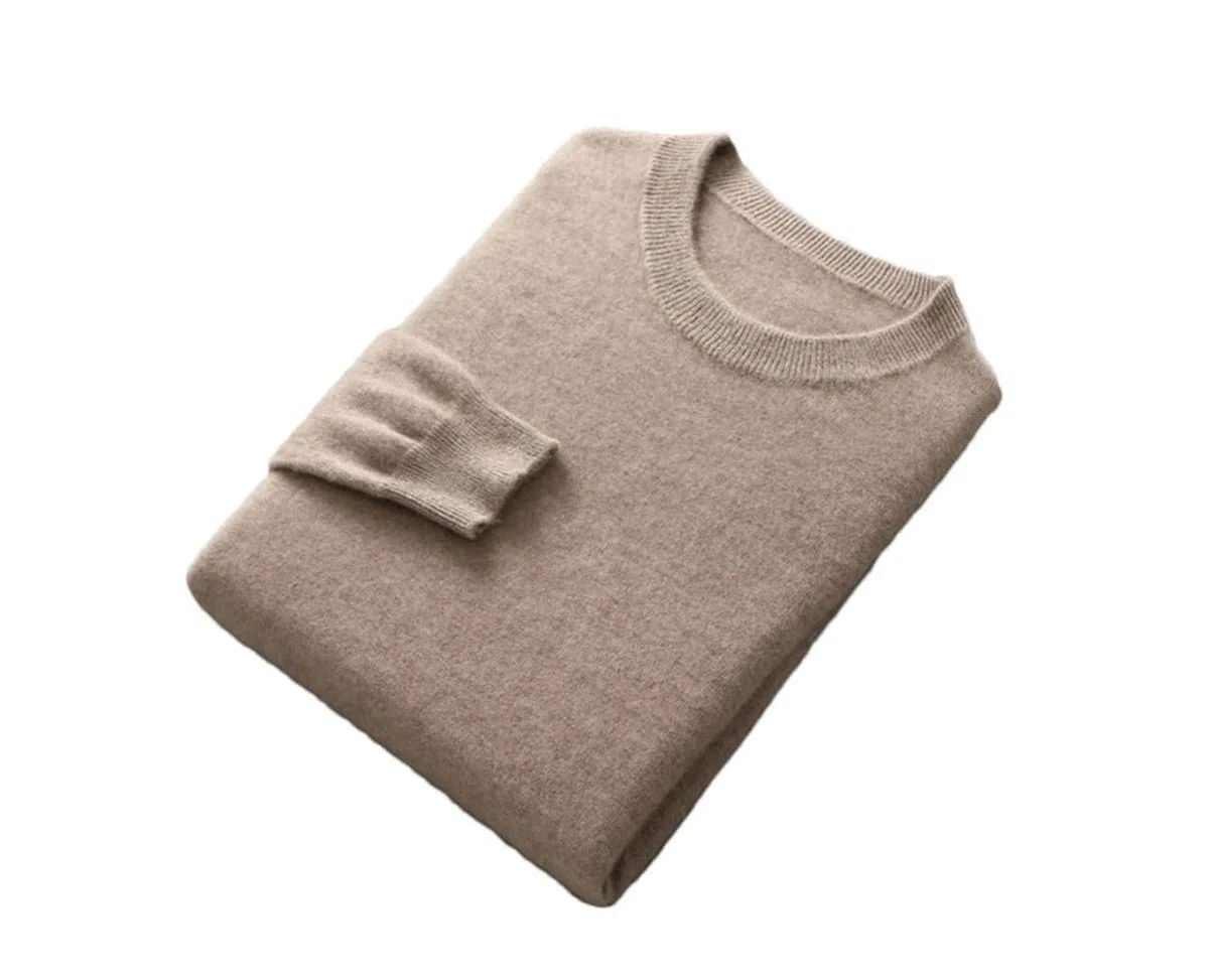 Hamthuit Maglione da Uomo Autunno/Inverno Pullover Girocollo A Maniche Lunghe in Lana Lavorato A Maglia Slim Fit Maglione Casual