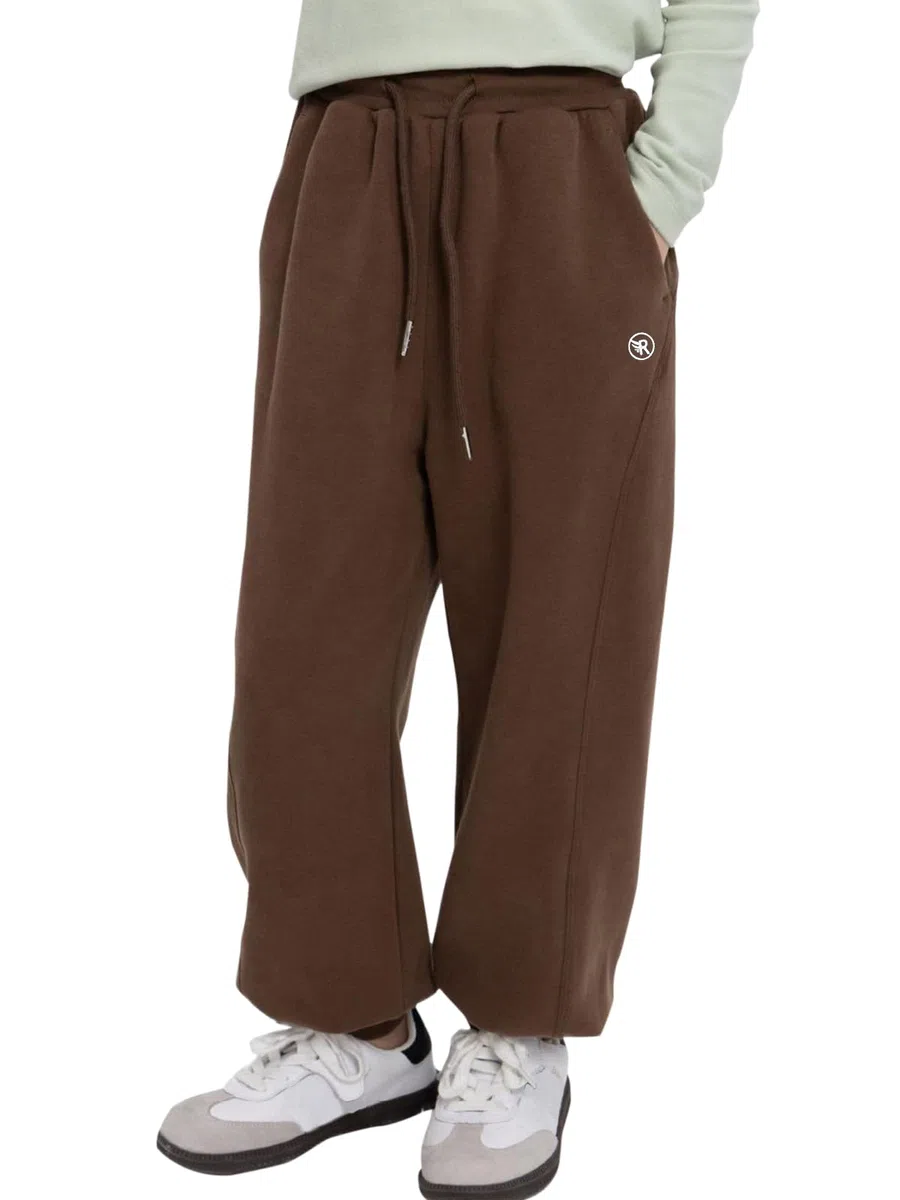 Rolanko Pantaloni da Jogging per Ragazze, Vita Elastica Pantaloni Sportivi in Cotone Tuta Scolastica Pantaloni da Educazione Fisica Bottoms Fit Largo