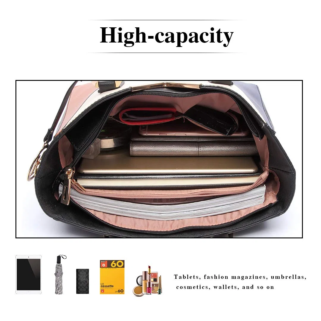 Miss Lulu Borsa Tote Donna Elegante, Borsa Tracolla Donna Grande, Borse a Mano Spalla Con Tracolla Regolabile, Impermeabile