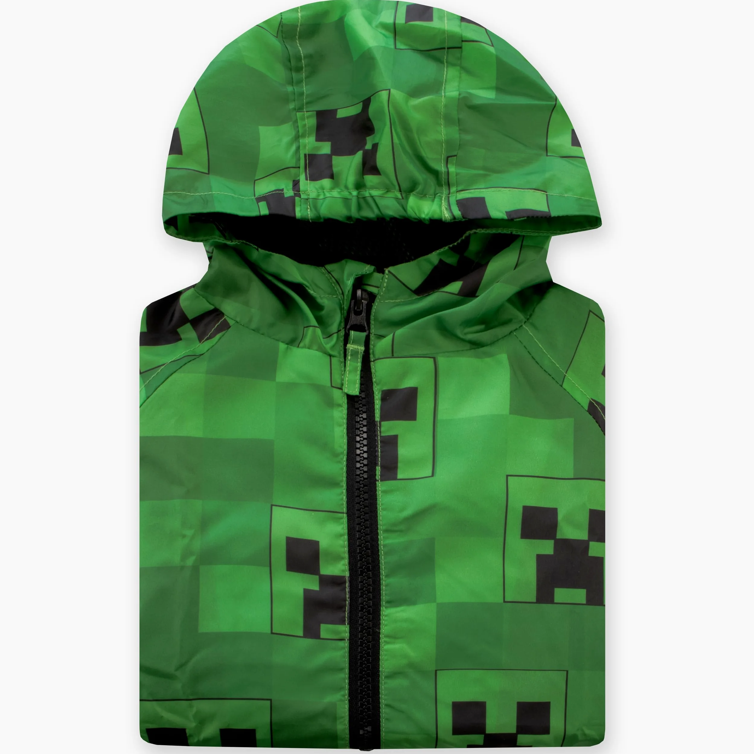 MINECRAFT Impermeabile Giacca Ragazzi, Impermeabile Bambino Creeper, Cappotto Bambino Gaming