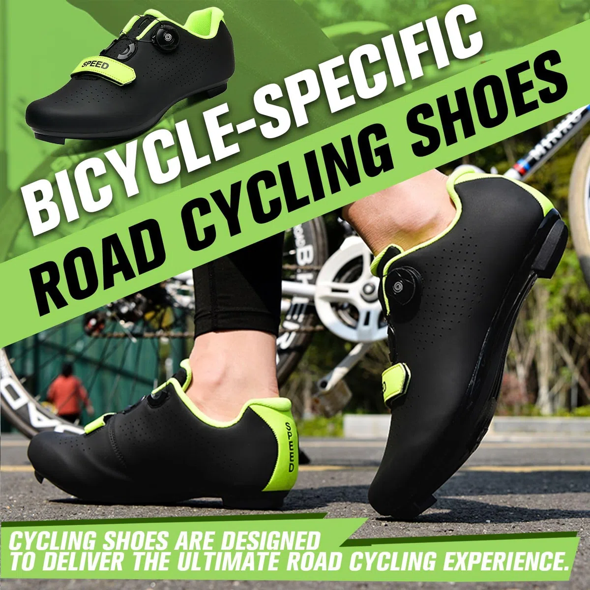 Tinta Unita Scarpe da Ciclismo, Uomo Donna Scarpa da Bici da Strada E MTB, Sneakers Ginnastica Professionali per Esterni Compatibili con Peloton SPD/SPD-SL e Look