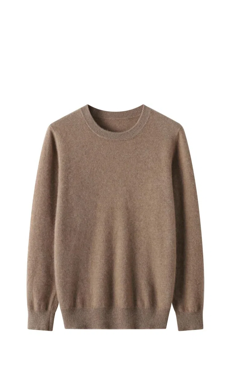 Hamthuit Maglione da Uomo Autunno/Inverno Pullover Girocollo A Maniche Lunghe in Lana Lavorato A Maglia Slim Fit Maglione Casual