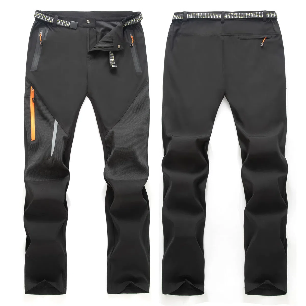 Pantaloni da Passeggio Traspiranti all'aperto da Uomo Pantaloni Tattici Antivento Leggeri Pantaloni da Trekking in Vita Elastica con Tasche con Cerniera
