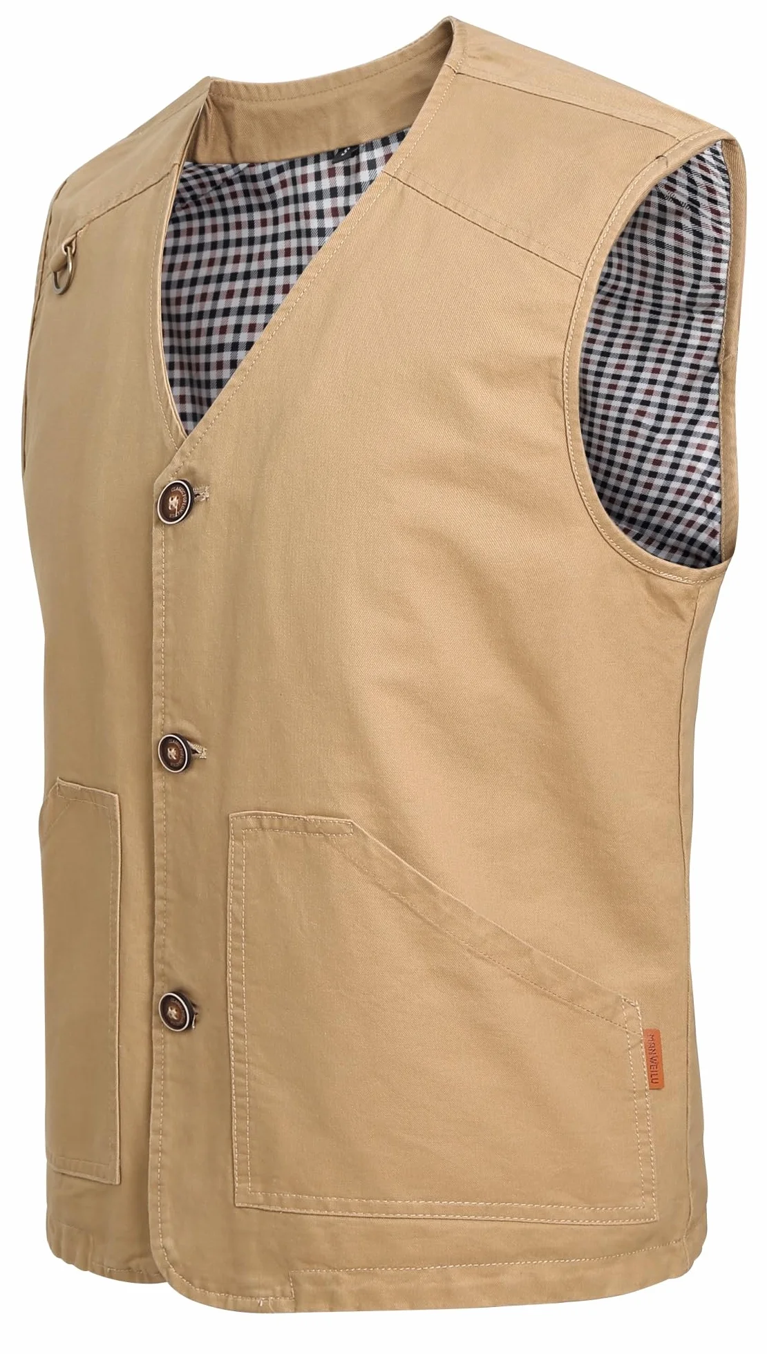 Gilet da All'aperto di cotone da Uomo Leggero Traspirante Multi-Tasche Panciotto Pesca Casual Gilet Caccia Fotografi Campeggio Senza Maniche