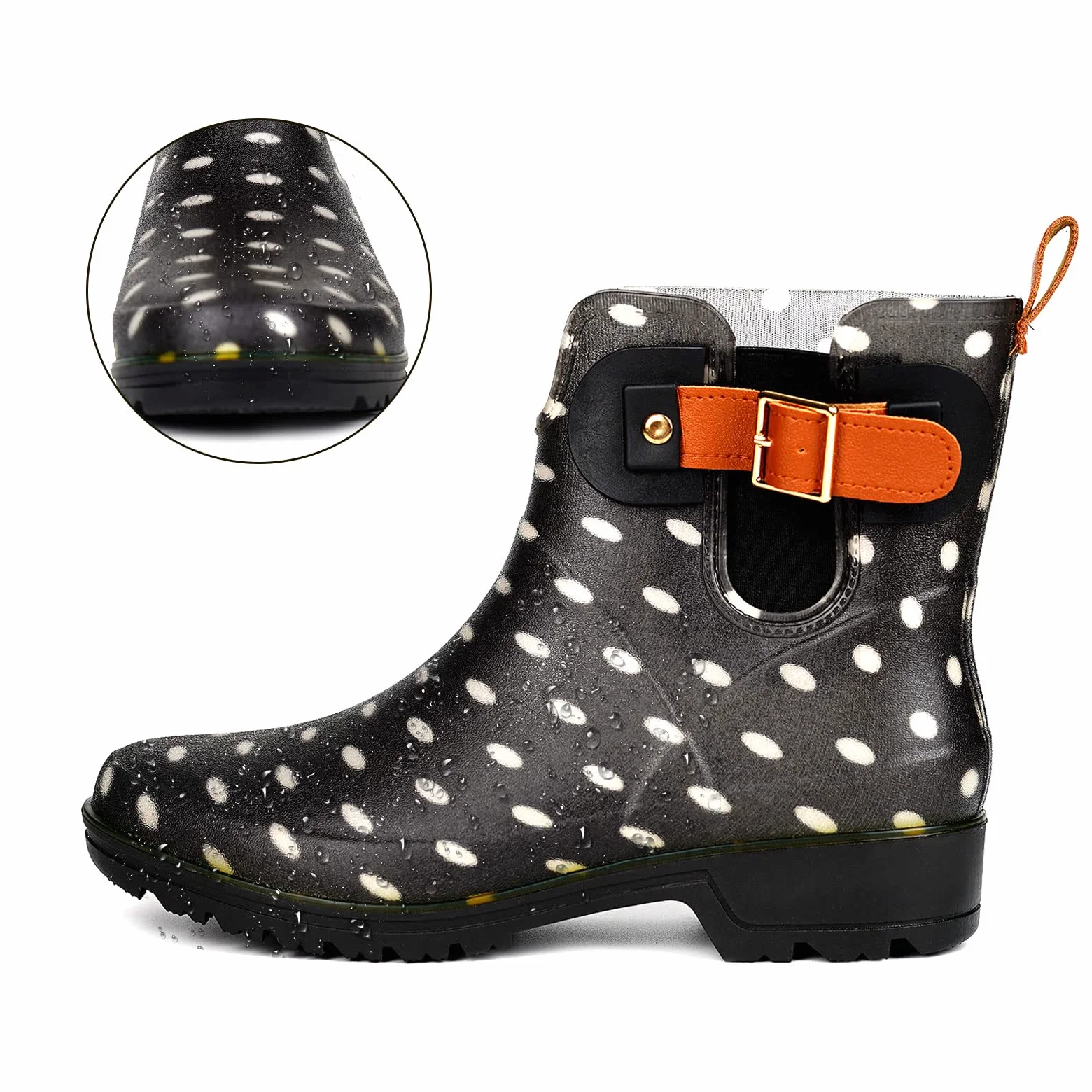 Geweo Stivali Di Gomma Donna Chelsea Uomo Impermeabile Antivento in Nero Marrone Grigio Rosso Bianco Taglia 35-43