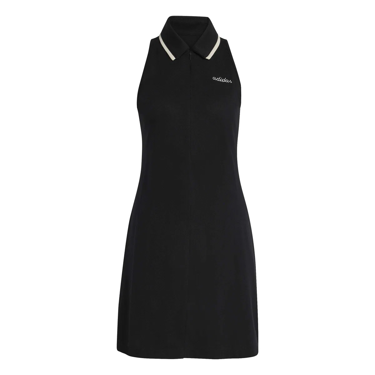 adidas Femme Seasonal Essentials Colorpop Dress with Embroidered Graphic, Black/off White, L