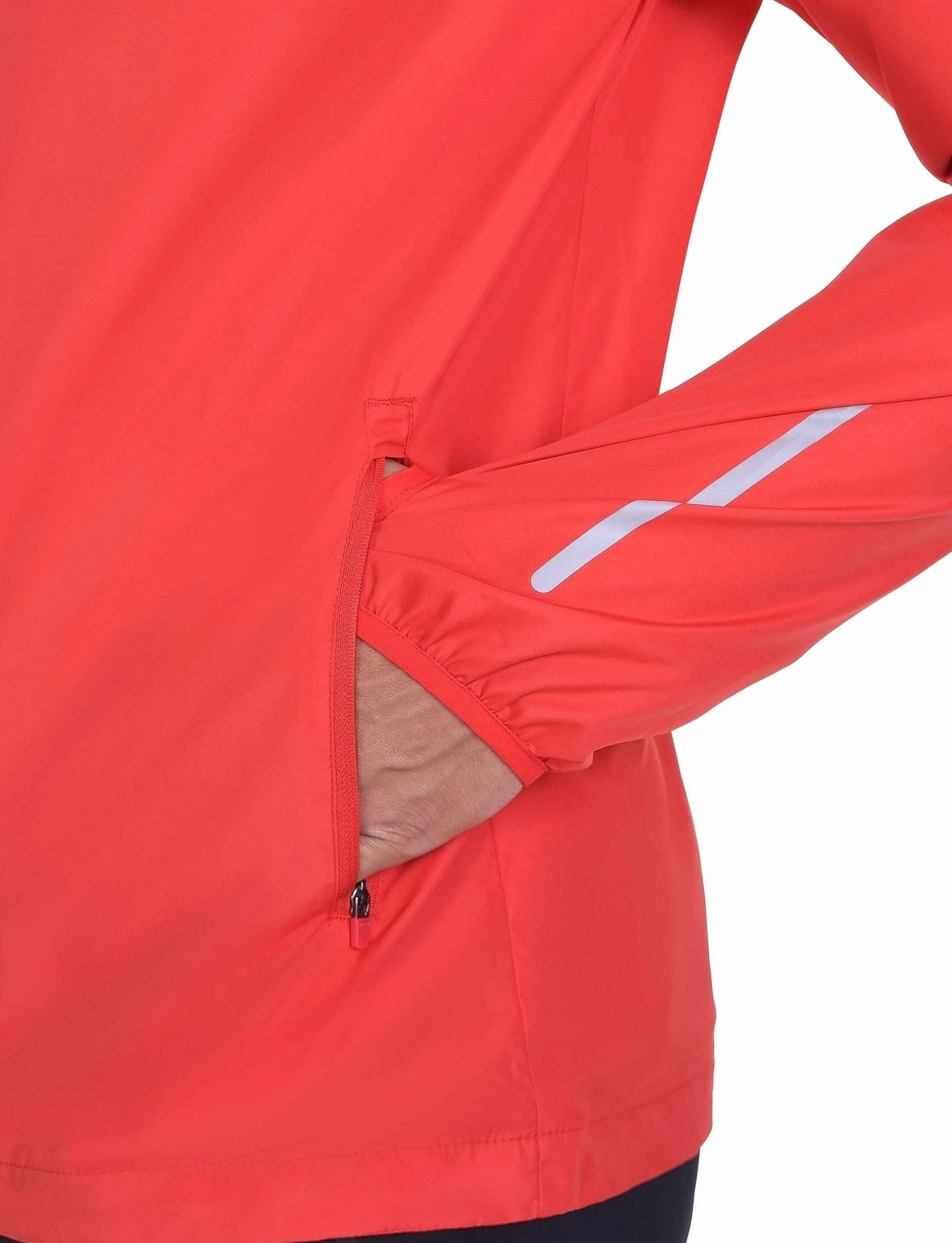 TCA Giacca Softshell da Corsa Uomo. Giacca Riflettente Traspirante e Ripiegabile con Tasche con Cerniera