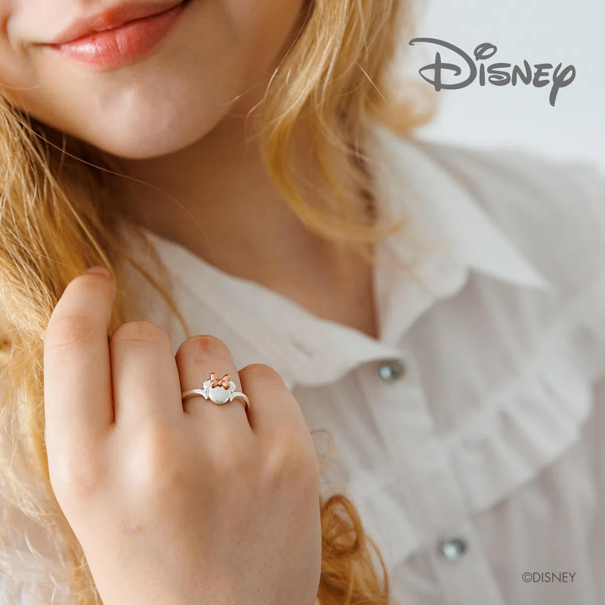 Disney Anello Bambine con Minnie Mouse in Argento.