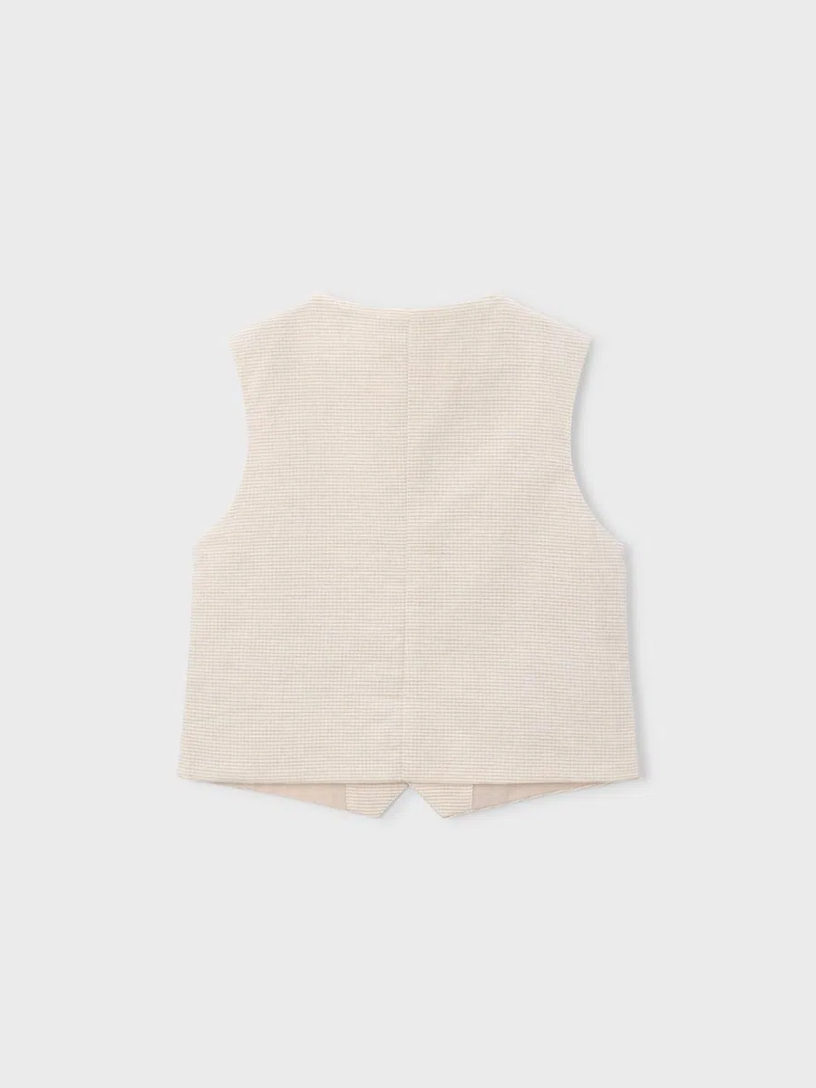 Mayoral Gilet Lino Suiting per Bambini e Ragazzi Avena mez