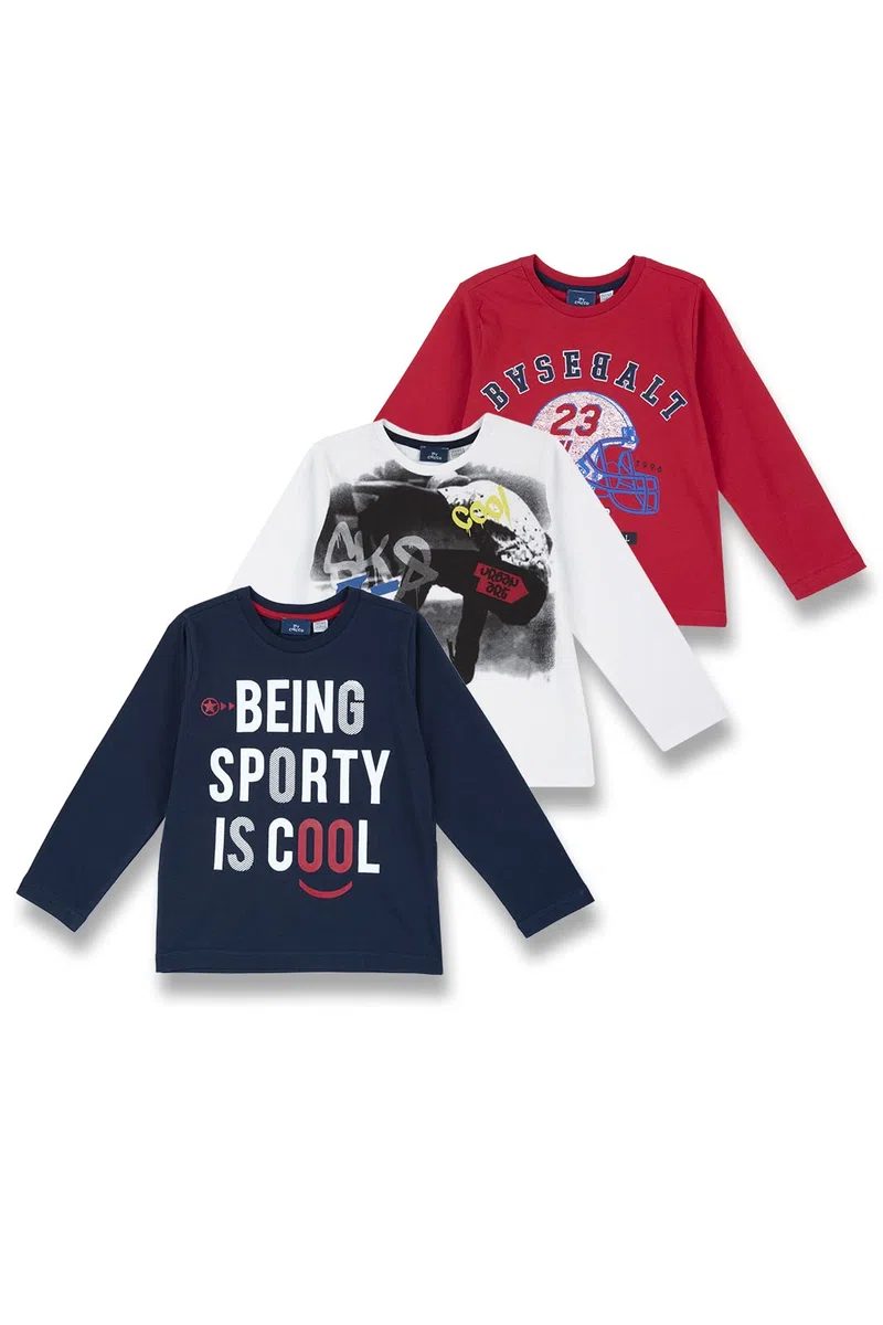 Chicco, Set T-Shirt Manica Lunga in Cotone, Maglietta Bambino e Bambina, Designed in Italy