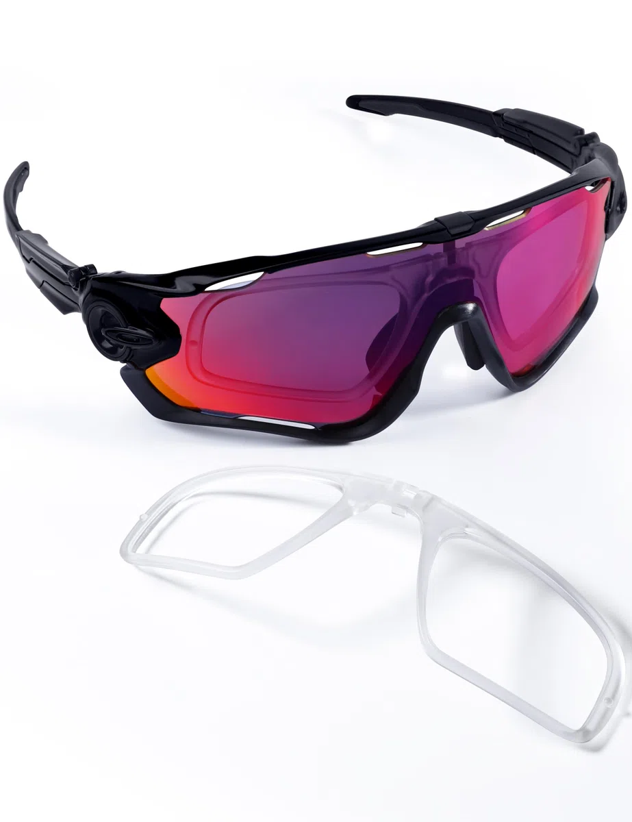 Saucer Inserto Clip-On | Inserto ottico Rx per Oakley OO9290Jaw-breaker | OO9270Jaw-breaker Asian Fit (AF) Occhiali da sole, Trasparente, Taglia unica