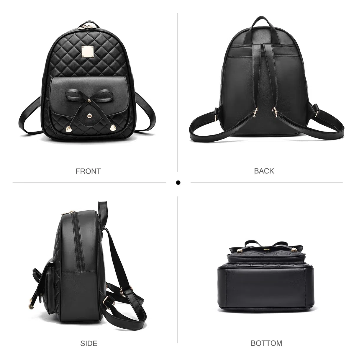 NICOLE & DORIS Zaino Donna Zaini in Pelle Piccoli Zaino e Portafoglio Donna Zainetto Mini Zainetti Ragazza Carino Daypack Zaino da Giorno 3 Pezzi