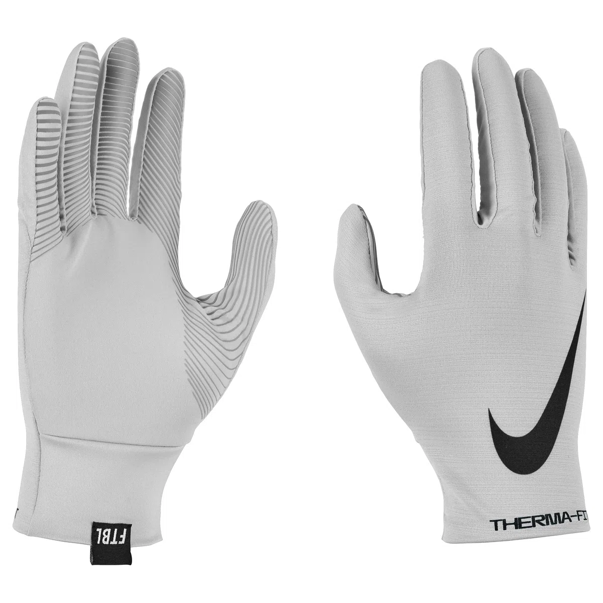 Nike Therma-Fit Liner FG Guanti da football da uomo Lt Smoke Grey/Lt Smoke Grey/Black S