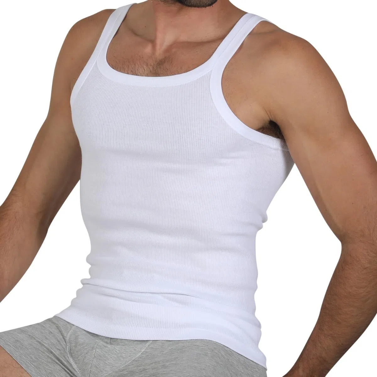 Fragi Canotta Uomo in Puro Cotone, Canottiera Intima con Spallina in Tessuto Elastico Senza Cuciture Seamless, Made in Italy
