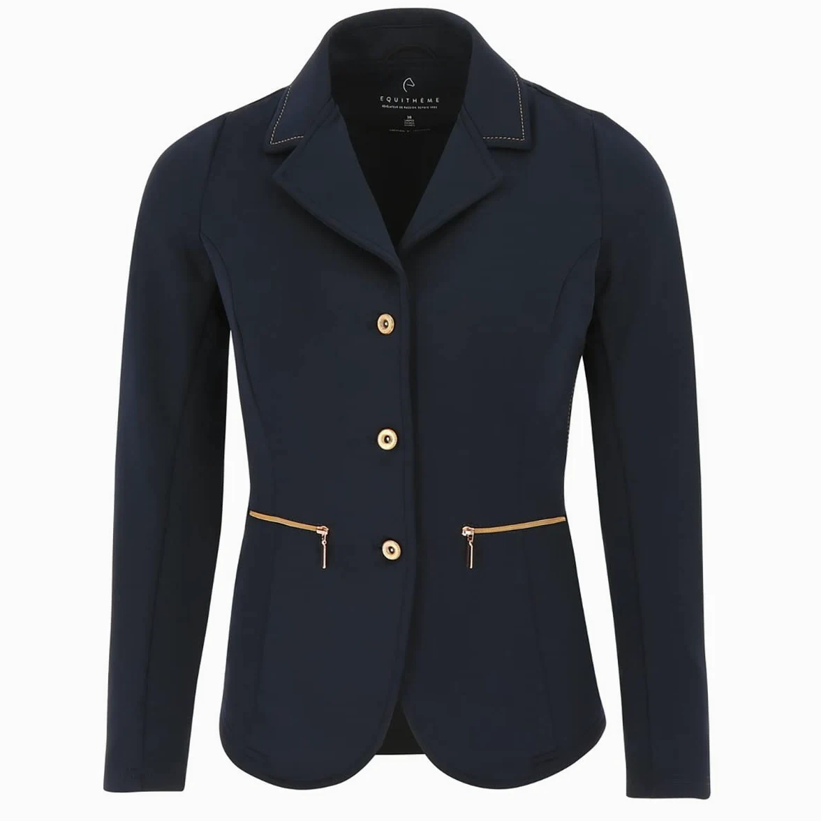 EQUITHEME - Giacca da Concorso Athens – Bambino – Colori – Blu – Taglia Francese – 12 Anni