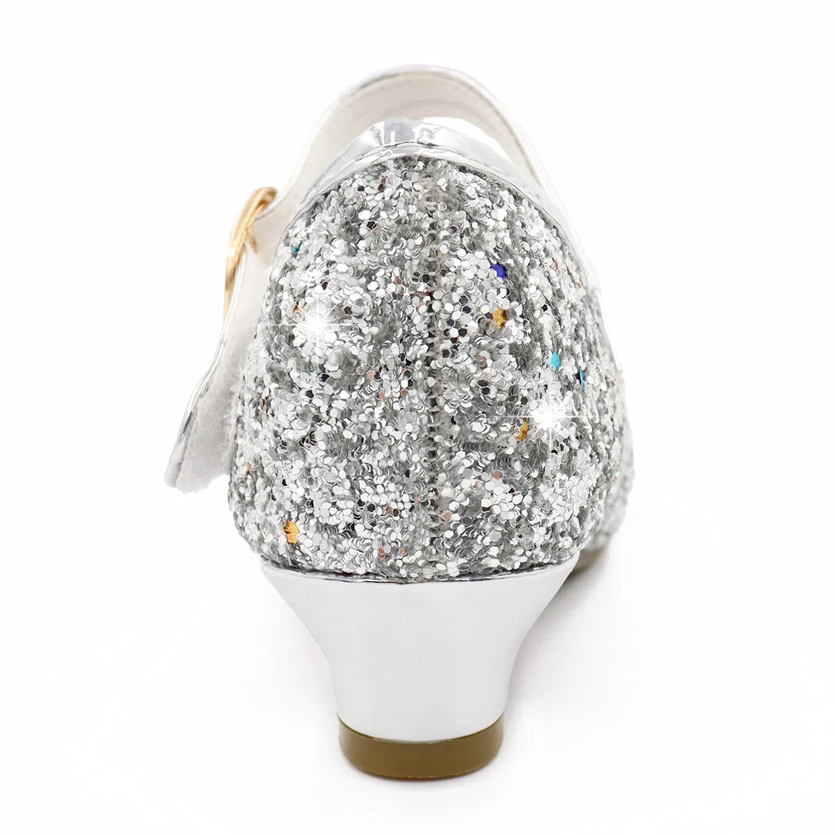 Principessa Scarpe Bambina con Tacco Glitterato, Paillette Elegante per Cerimonia e Festa Cosplay
