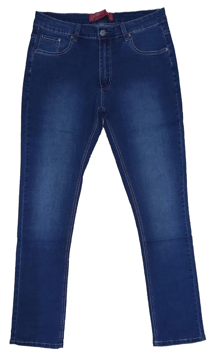 Fantasy Jeans Lungo Leggero Calibrato Taglia Grande Elasticizzato Cotone Uomo