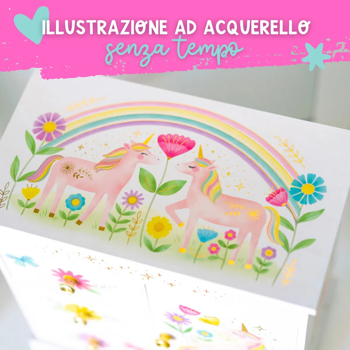 Giggle & Honey® Portagioie Carillon Principessa per Bambine Scatola Musicale per Bambini con Cassetti, Regali Principessa per Bambine, Scatole per Gioielli Principessa da 3 a 10 anni